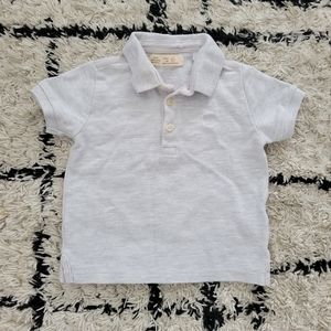 Zara BabyBoy Collection Polo Shirt 2/3 Years Heather Gray/White